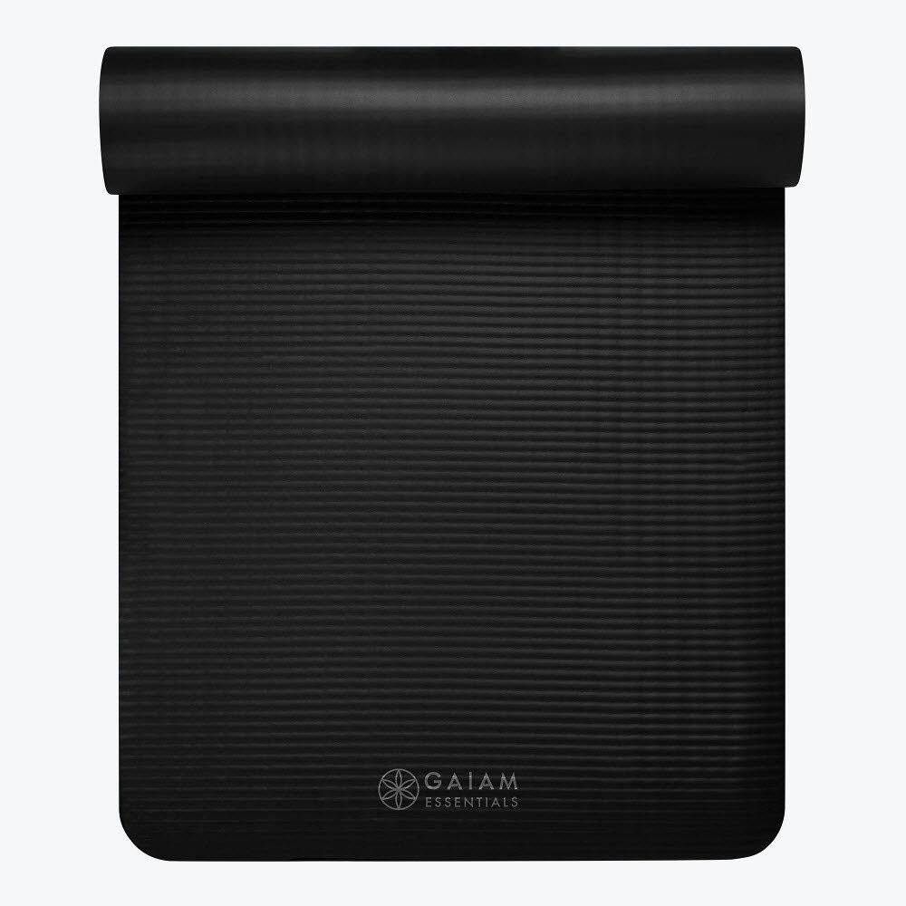 10MM GAIAM ESSENTIALS FITNESS,Black