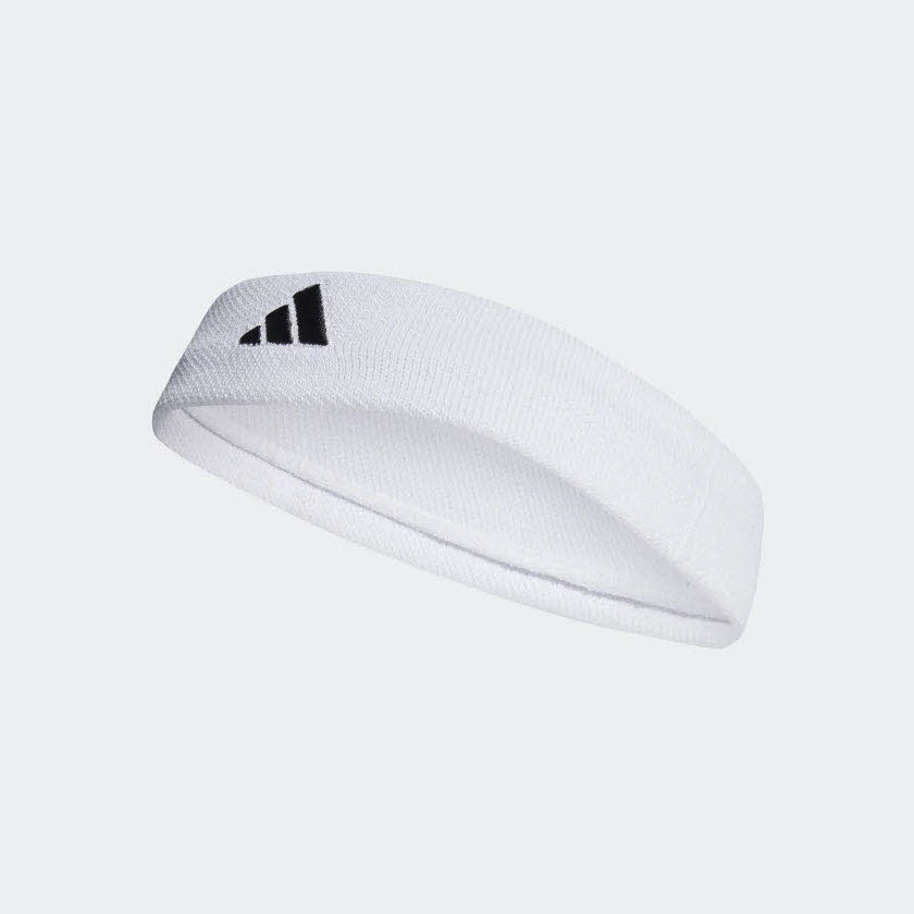 TENNIS HEADBAND,WHITE/BLACK