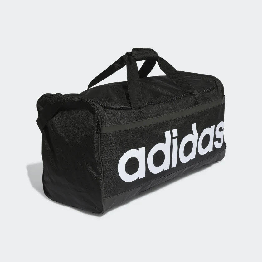 LINEAR DUFFEL L,BLACK/WHITE