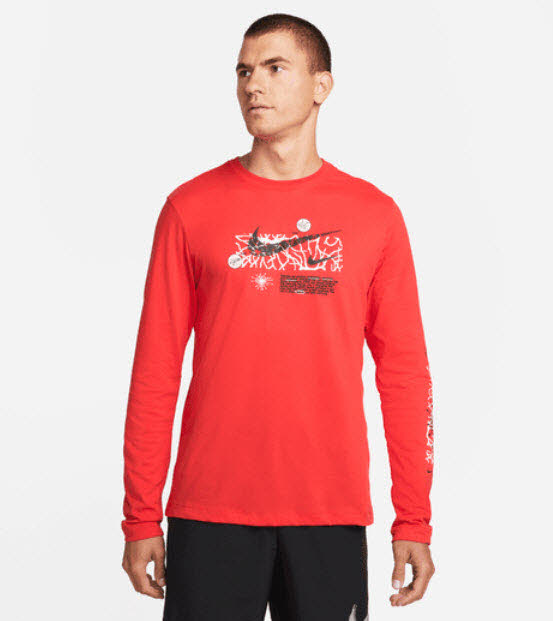 M NK DF TEE LS WILD CLASH
